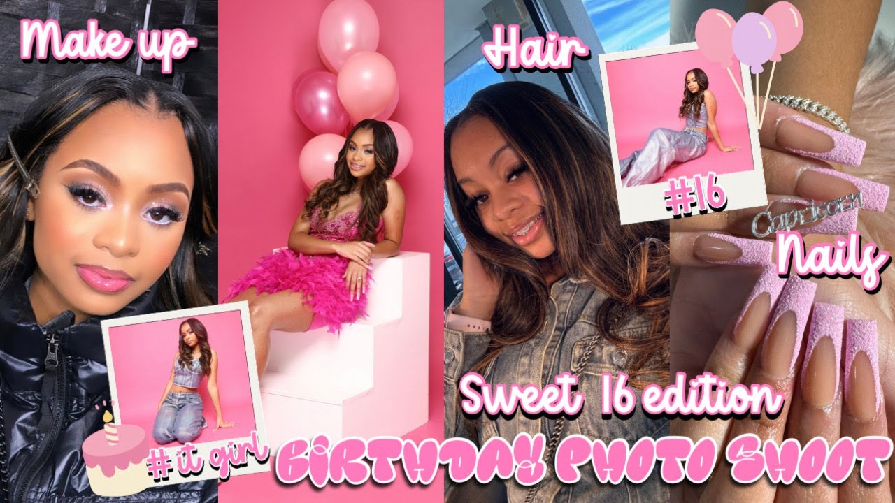PREP W/ ME FOR MY SWEET 16 PHOTO SHOOT ✰ hair, makeup, nails, lil baby concert || Ra’Mariah Alexia
