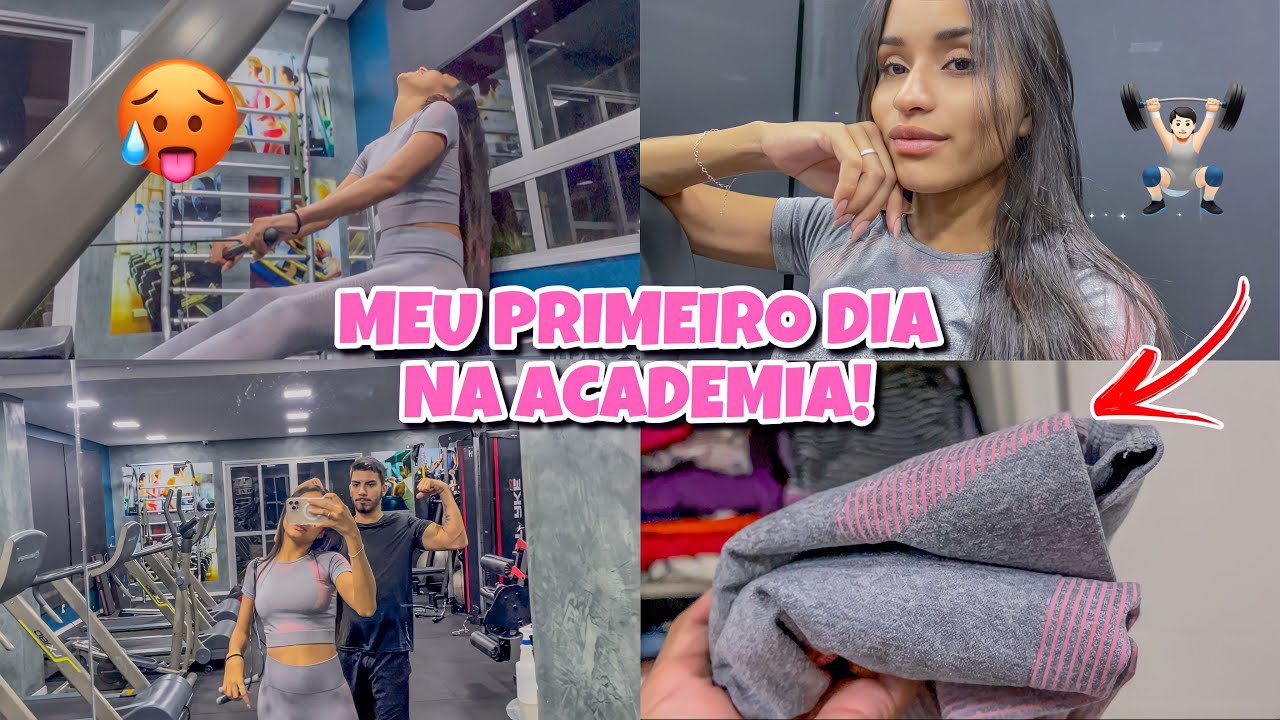 MINHA PRIMEIRA VEZ NA ACADEMIA DO CONDOM&Iacute;NIO | TREINANDO COM MEU NAMORADO 🏋🏻✨