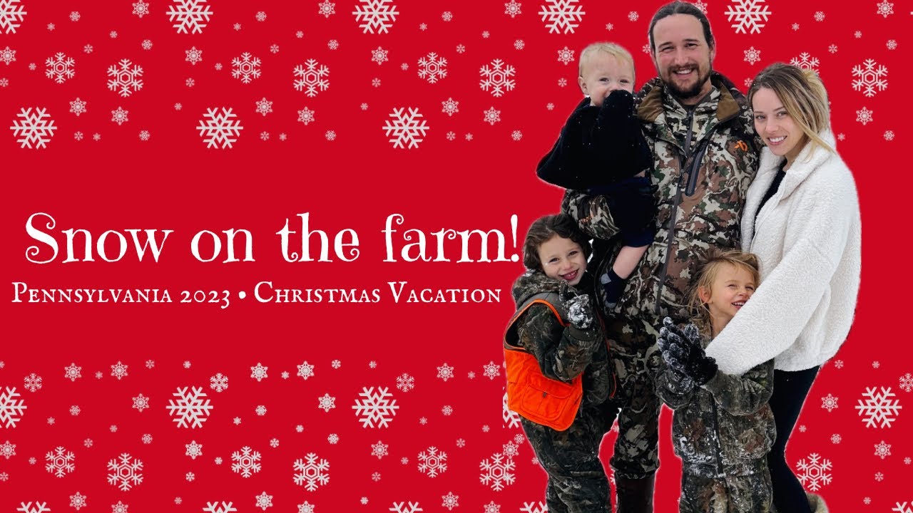 Snow much fun! Christmas Vacation on the Farm #familyvlogger #familyvacation