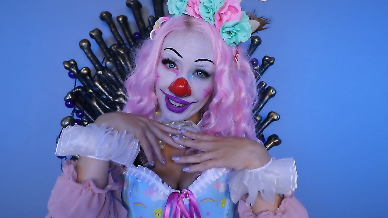 ASMR Клоун-девушка делает тебе макияж | Цирковое косплее | Нестрашные видео с клоунами