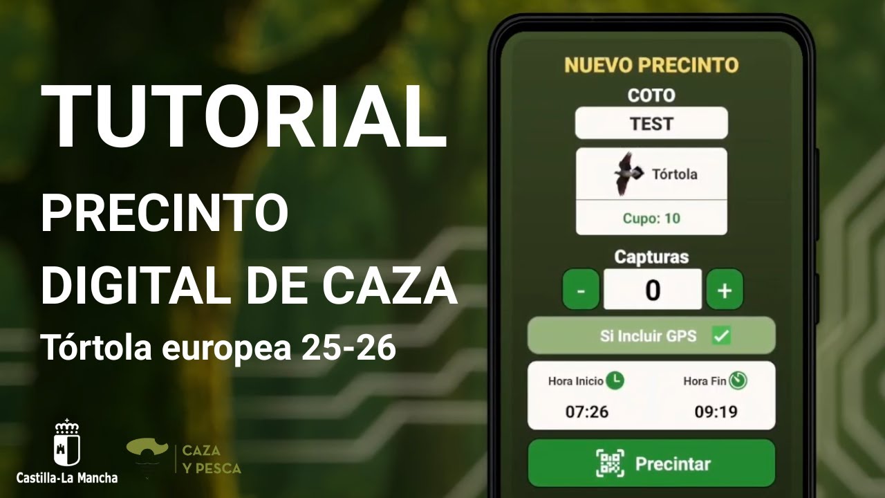 TUTORIAL APP PRECINTO DIGITAL. Tórtola europea 25-26. JCCM