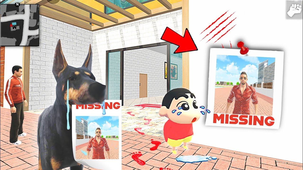 🥶 Shinchan And Puppy Find Missing Franklin 🎯💥 In City Of | Indian Theft Auto Simulator |