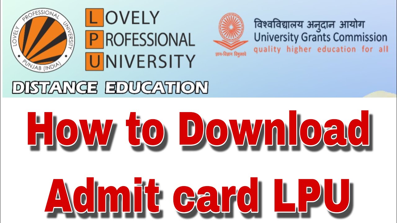 how to download admit card lpu