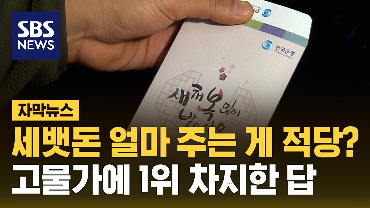 세뱃돈 얼마 주는 게 적당할까? 고물가에 1위 차지한 답 (자막뉴스) / SBS