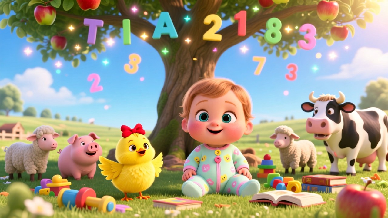 Baby’s Farmyard Learning 🐮🌾 Fun Farm Animal Song for Kids | Learn Animals & Sounds