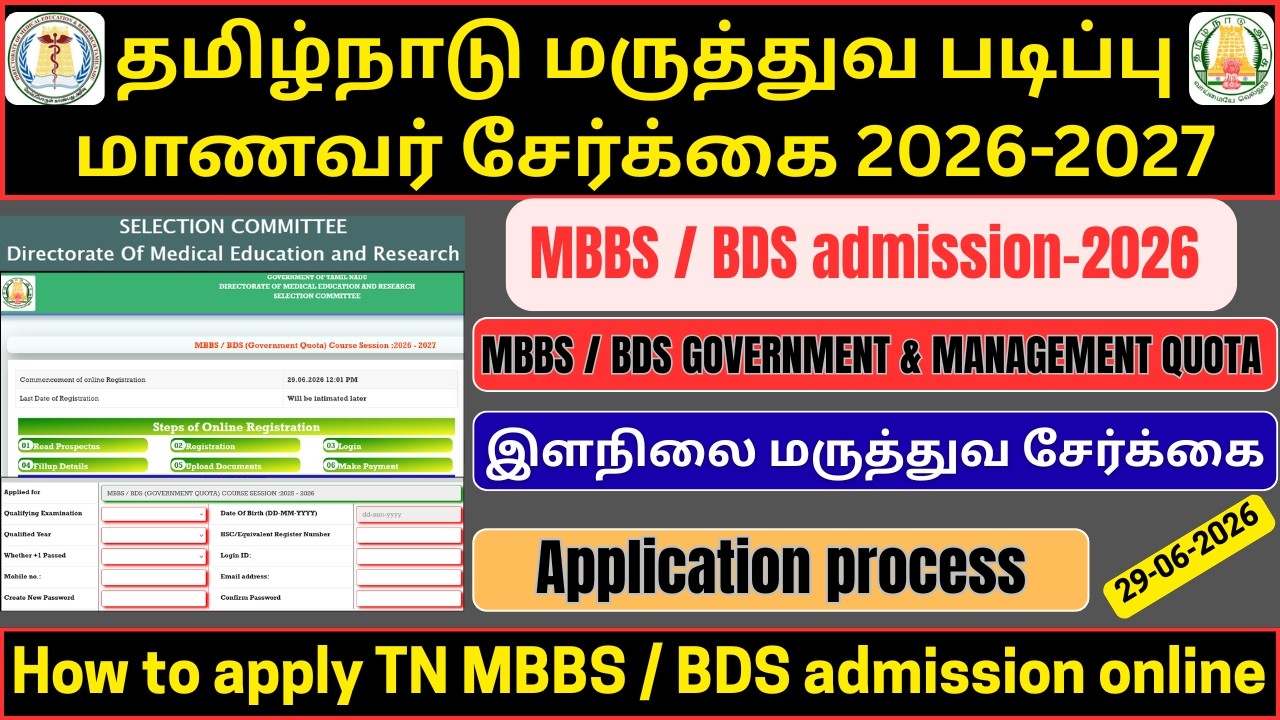 Govt. Medical College MBBS, BDS Admission 2026 | Govt. & Management Quota | How To Apply Online?
