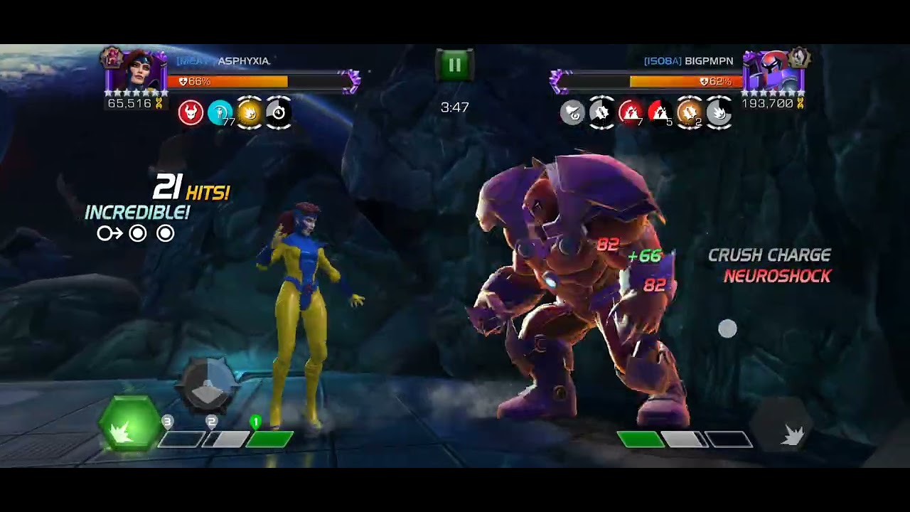 MCOC AW S66W08 - MEAT&ordm; VS ISO8A - Jean Grey VS N47 Onslaught 