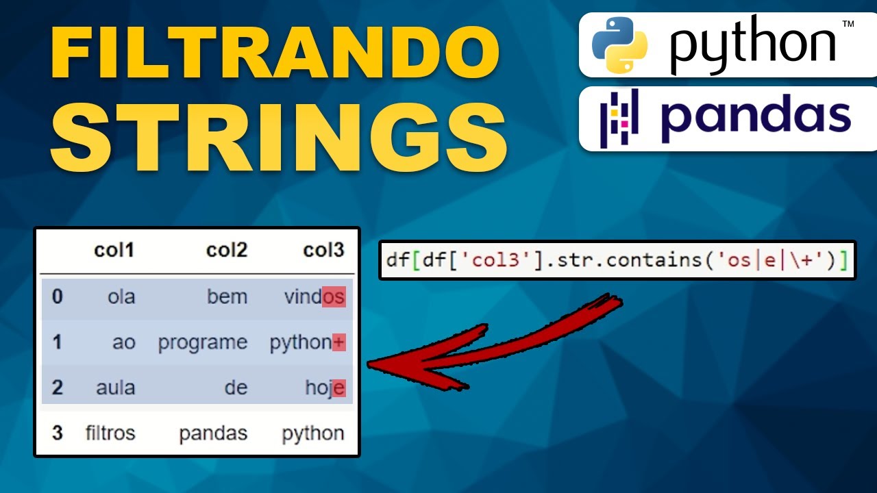 Python PANDAS - A melhor forma de filtrar dados string
