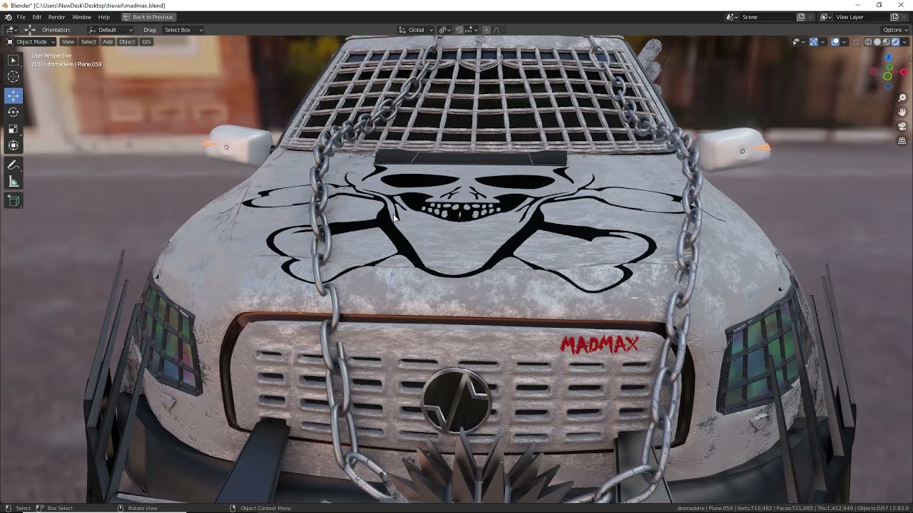 madmax2 blender 3D BI DARIDJA سيارة