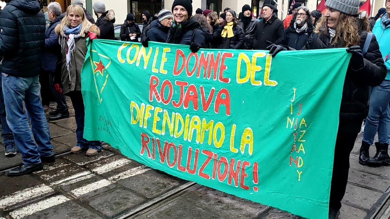 Manifestazione per il Rojava a Torino il 24 gennaio 2026