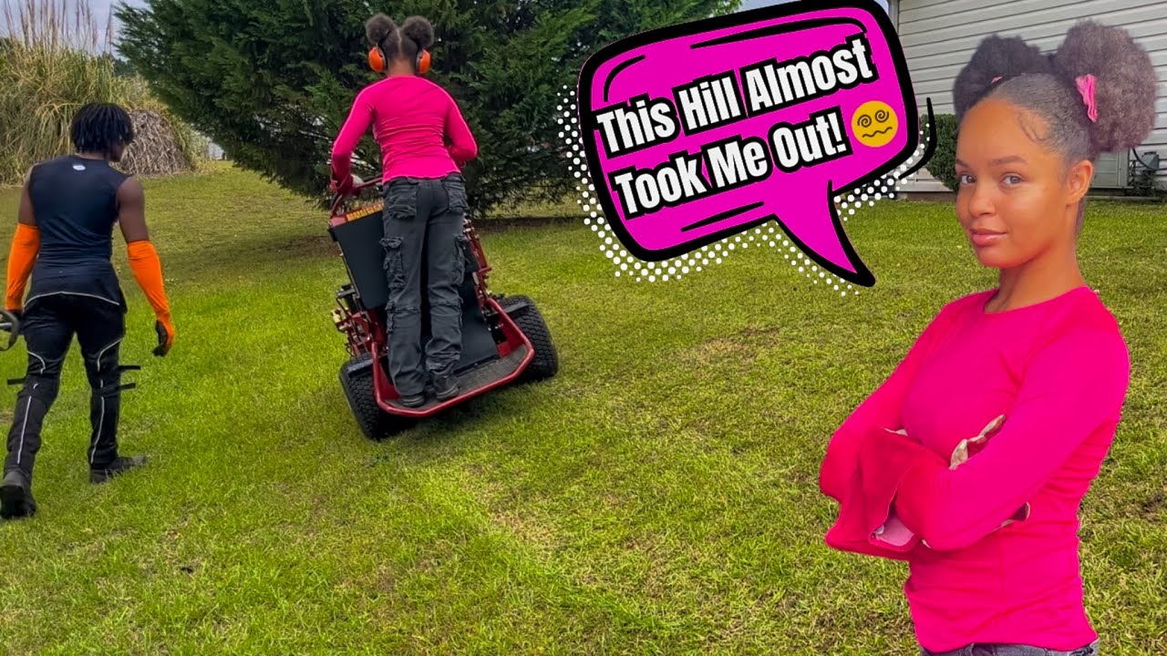 I Tried Mowing a Hill for the First Time… and It Was ROUGH 😅