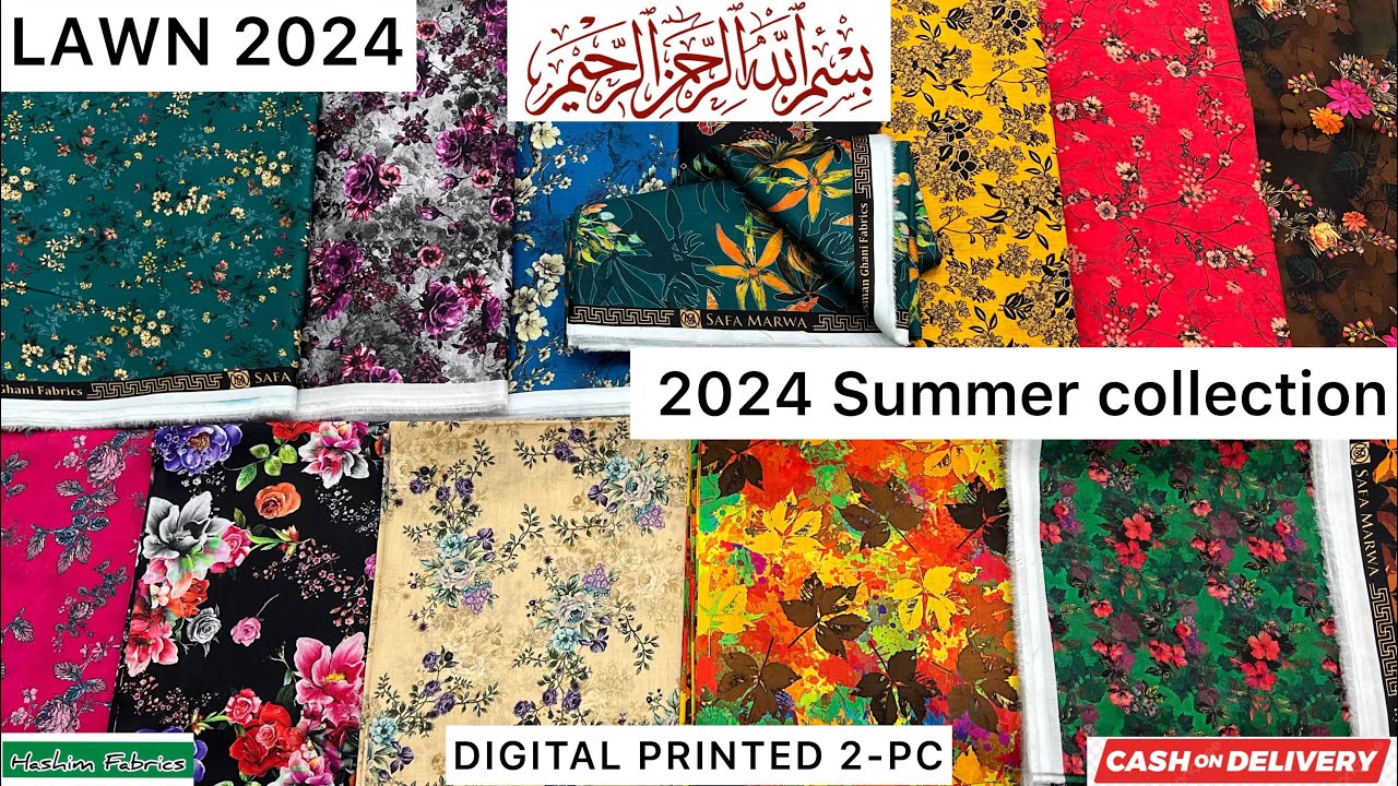 Alhamdulillah LAWN premium Quality | Summer 2024 2-Piece Collection | Hashim Fabrics