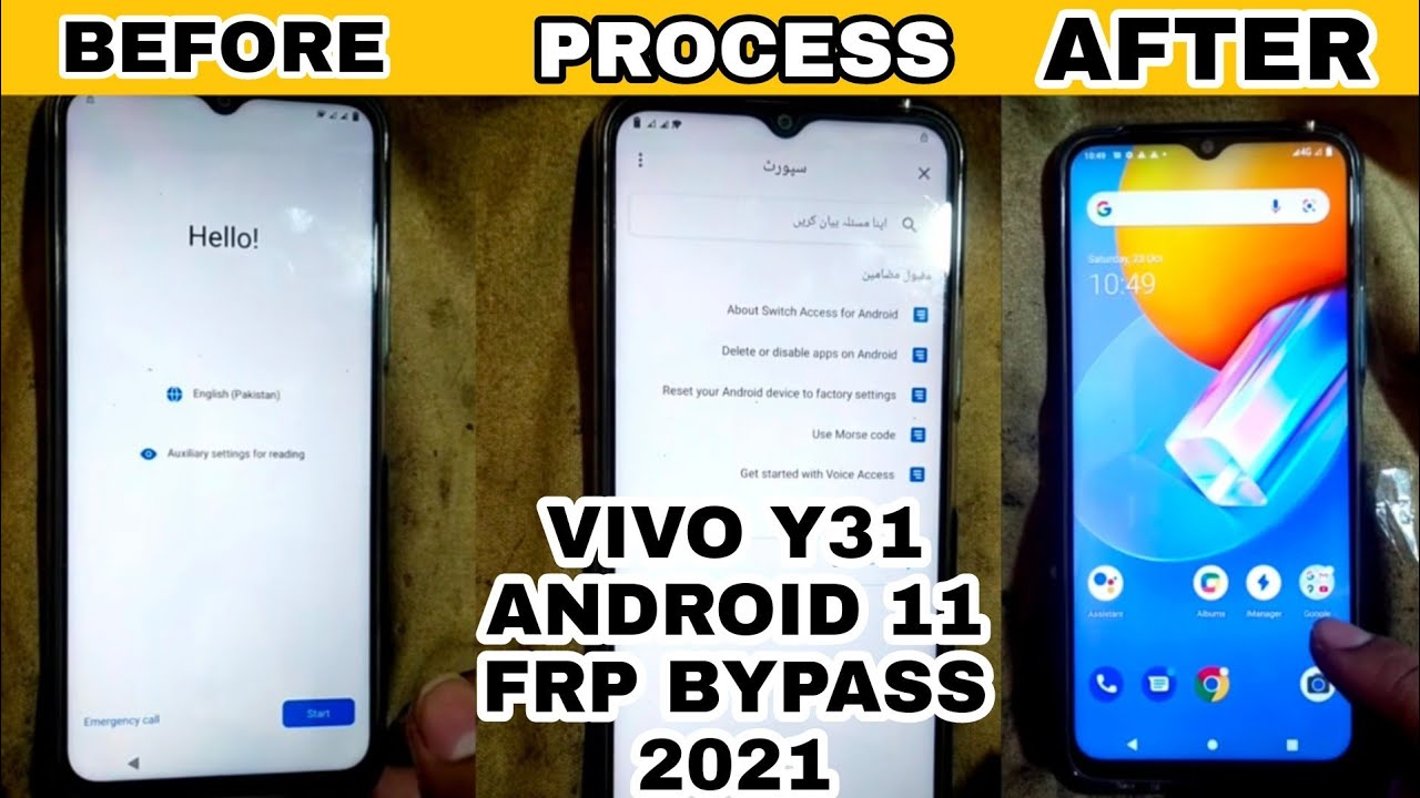 Vivo Y31 Frp Bypass 2021 | Android 11 | Muzammal Tech | New security