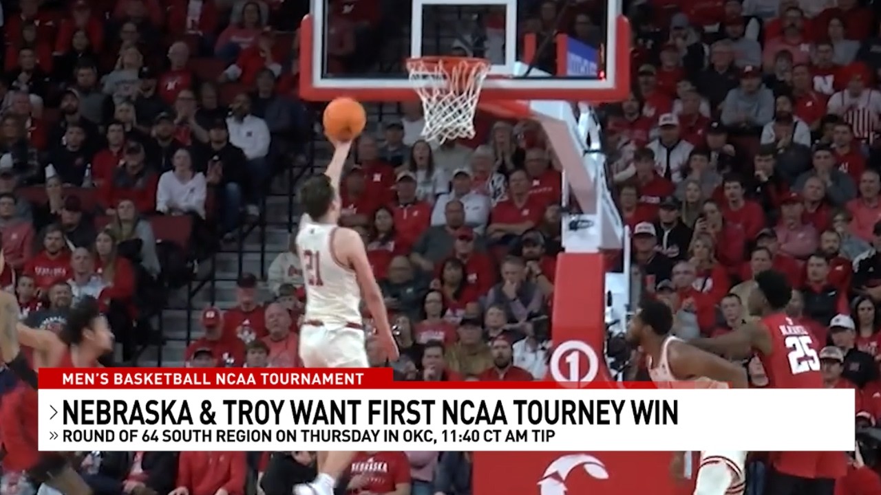 В турнире NCAA команда «Небраска» встретится с командой «Трой», и обе команды стремятся одержать ...