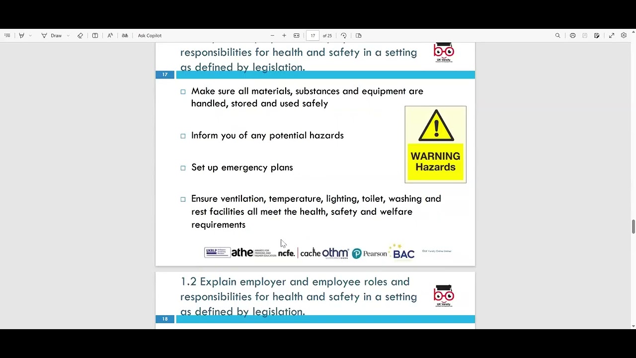 OTHM L5 Ext DiHSCM - PRINCIPLES OF HEALTH AND SAFETY FOR HEALTH PROFESSIONS - Tutorial-(SK)