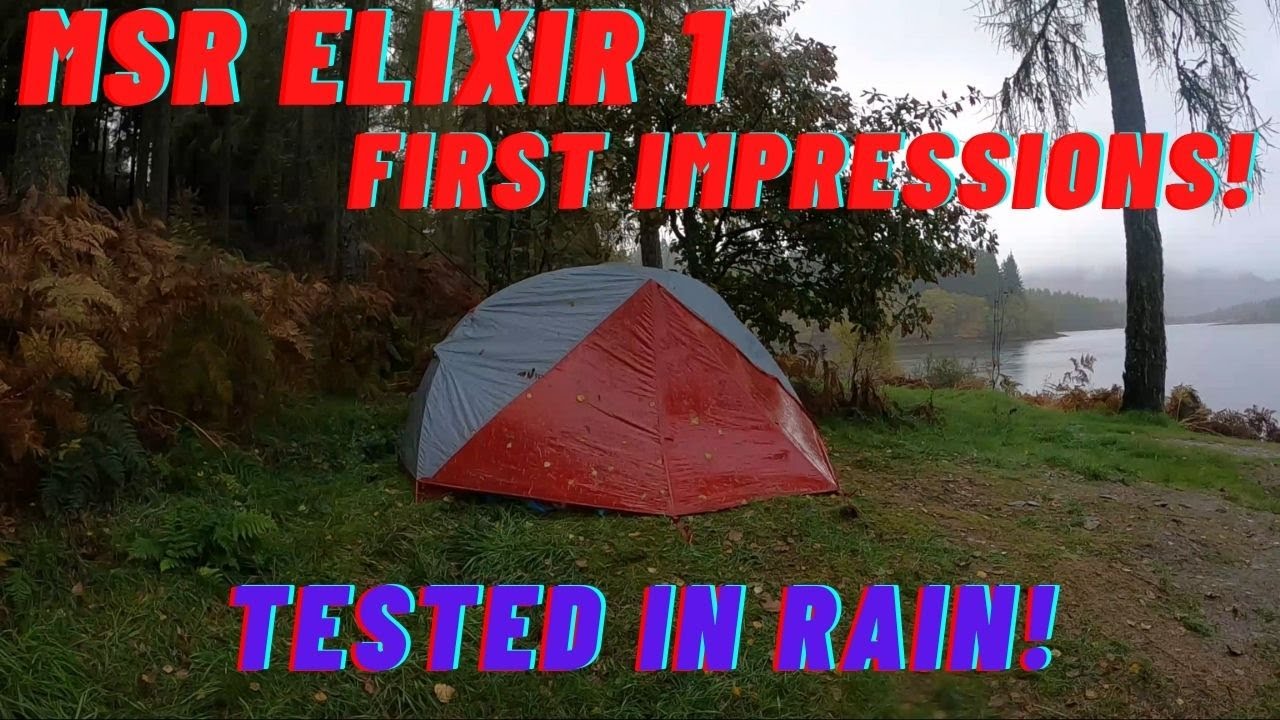 MSR Elixir 1 First Impressions | Camping In RAIN!