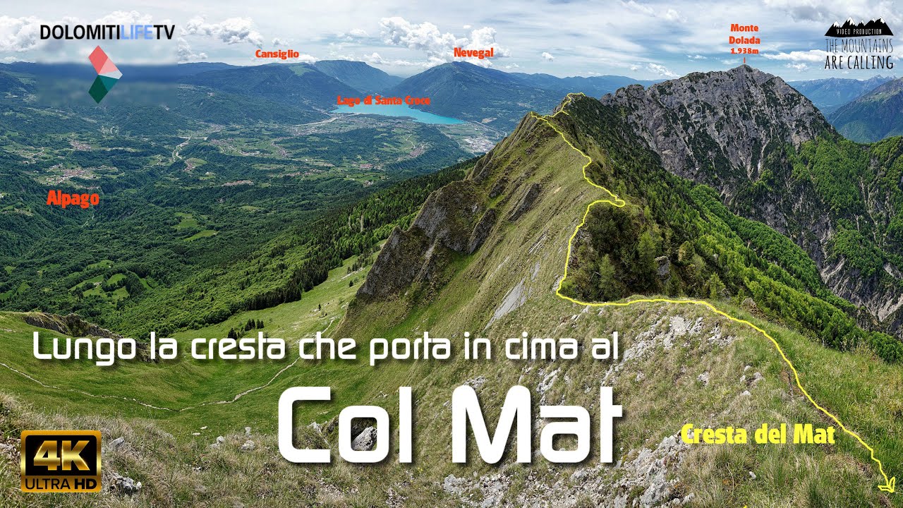 Lungo la cresta del Col Mat