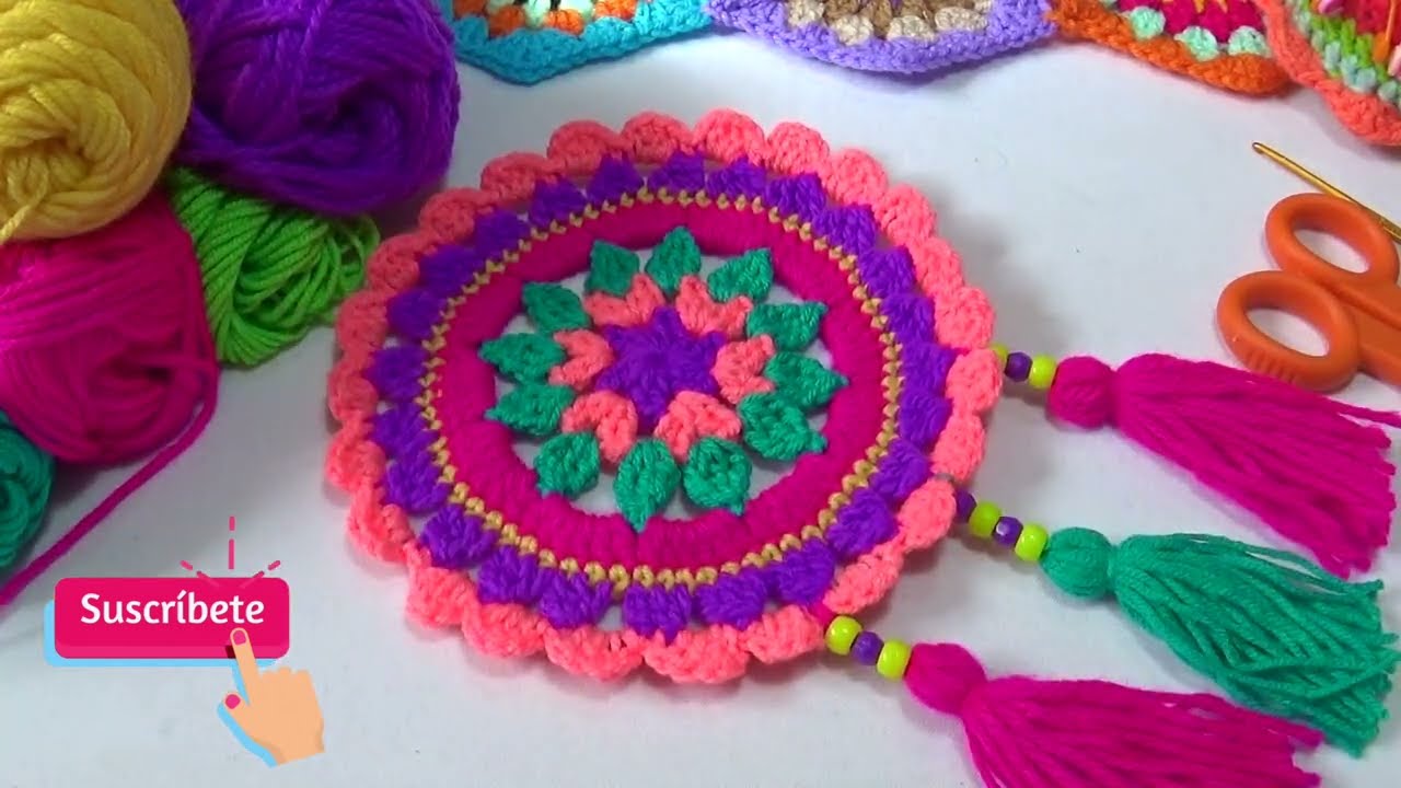 ESTA FLOR MANDALA ESTA DE MODA PARA ATRAPASUEÑOS Y MANTELES