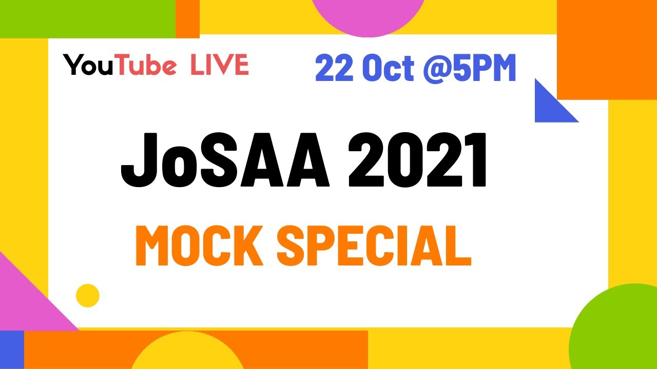 Lets discuss Mock Seat Allocation JoSAA Counselling 2021: LIVE Session By Team Competishun |