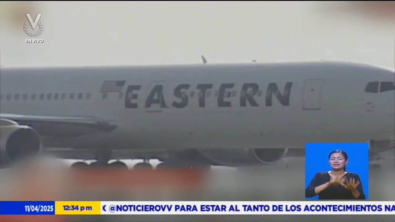 Arribó al país tercer avión con 191 venezolanos deportados desde EE.UU. - 11 de abril de 2025