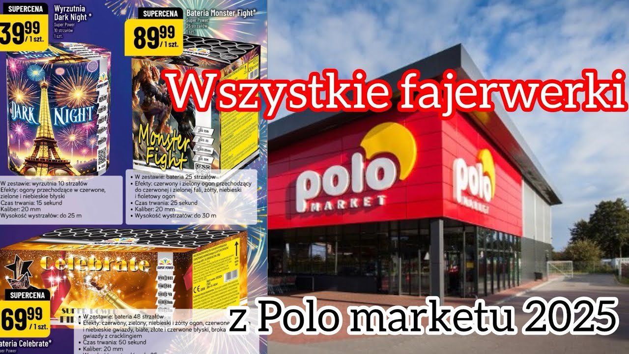 WSZYSTKIE FAJERWERKI Z POLO MARKETU SYLWESTER 2025 