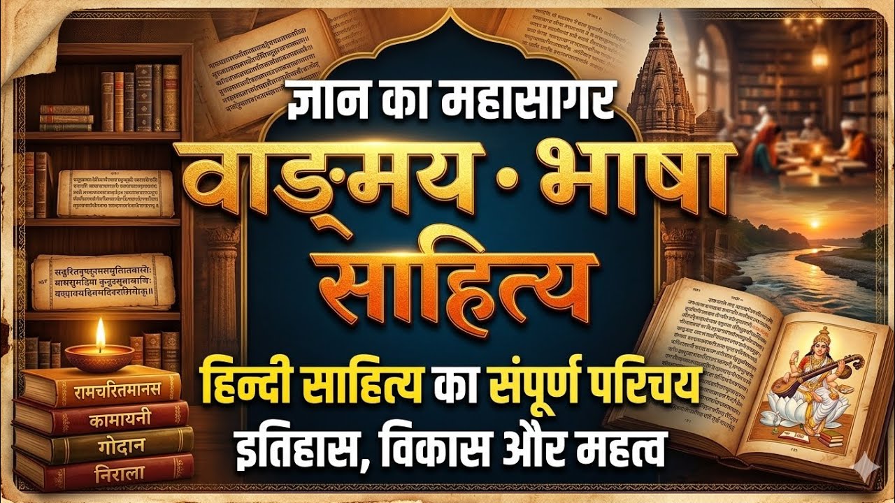 Lec-1“वाङ्मय क्या है? | हिंदी साहित्य का संपूर्ण परिचय | इतिहास, विकास और महत्व |UPSC/PCS
