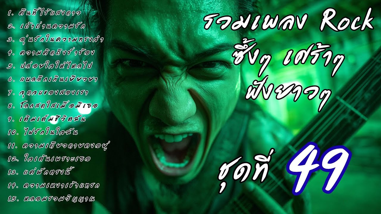 🎧 รวมเพลงร็อคซึ้งๆ เศร้าๆ ฟังยาวๆ  เจ็บๆ จนบาดใจ | เส้นทางร็อค Vol.49