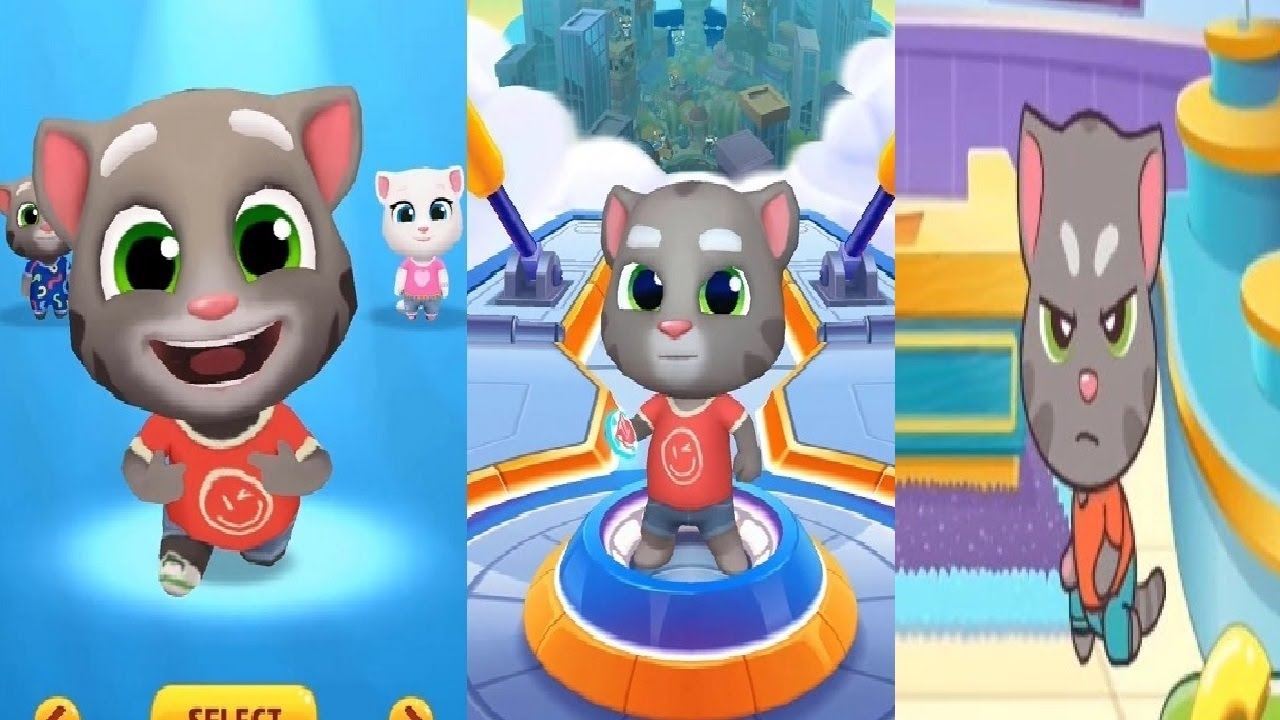 Talking Tom Gold Run VS Talking Tom Hero Dash VS TOM CANDY RUN NEW UPDATE SUPER Tom New outfit