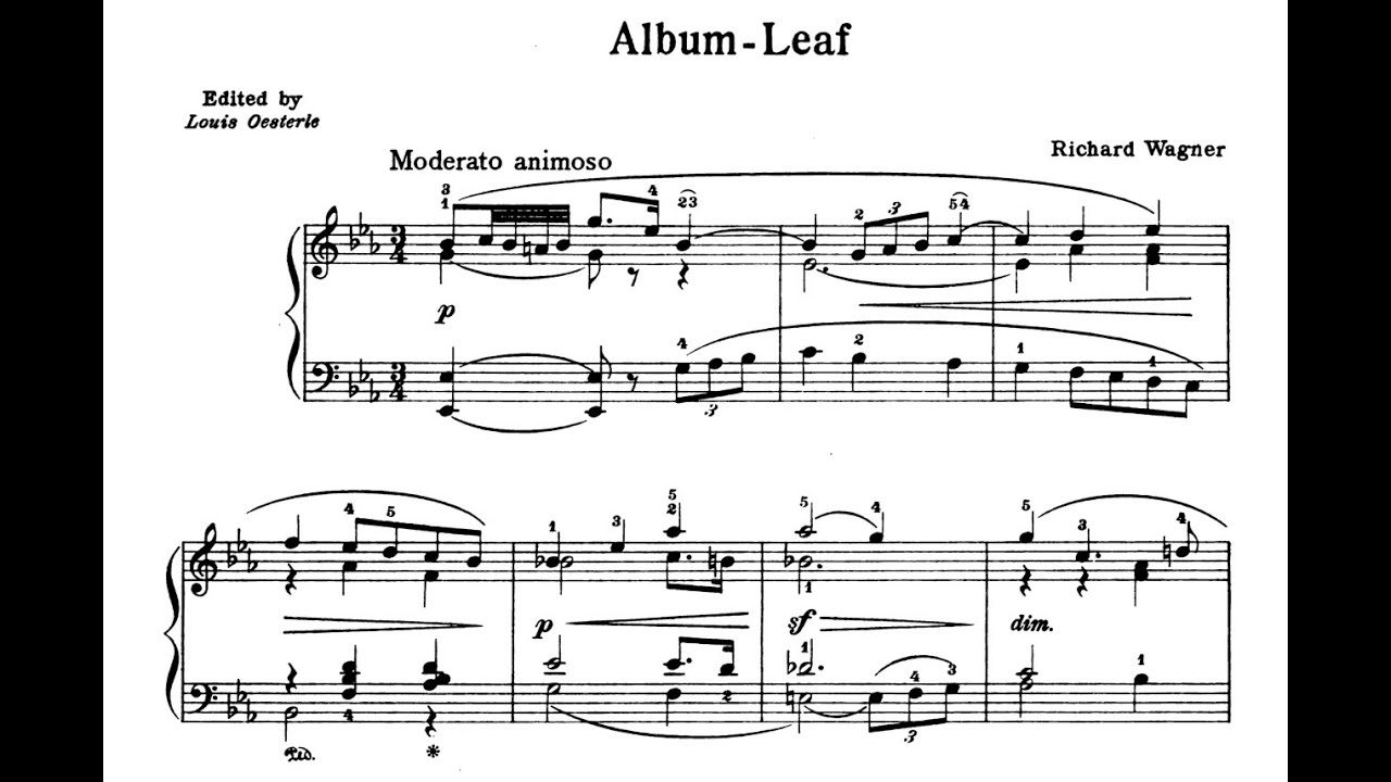 Richard Wagner - Albumblatt für Frau Betty Schott, WWV 108 [with score]