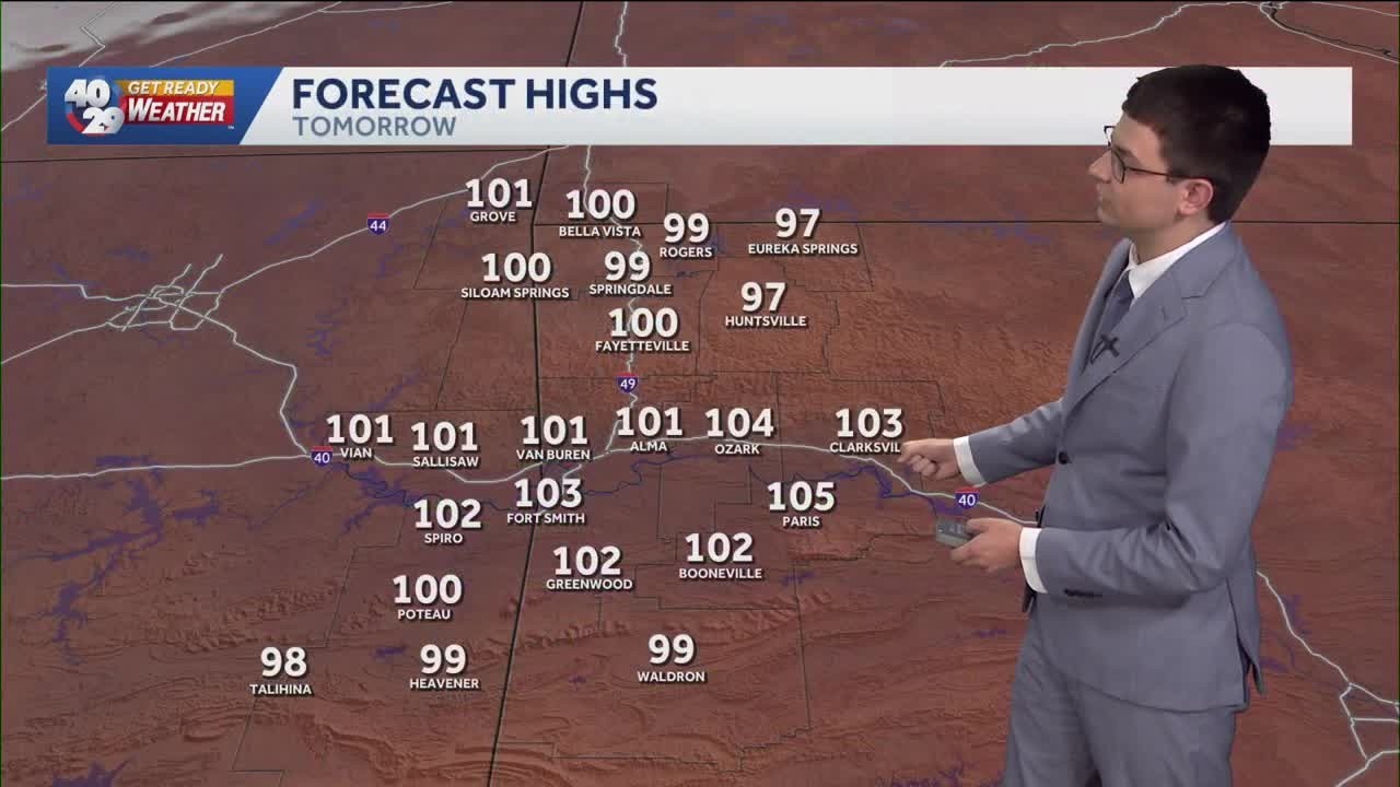 Dangerously hot week ahead in Northwest Arkansas, River Valley