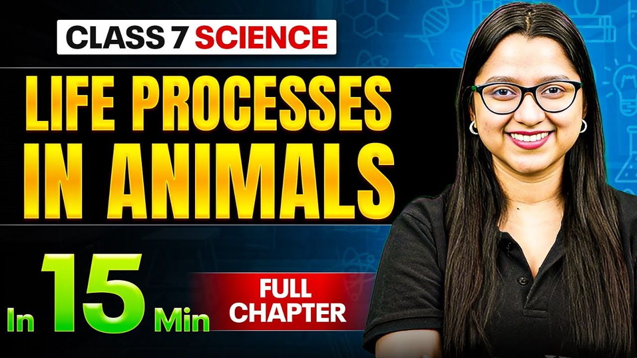 Life Processes in Animals Science Class 7 || Complete Chapter In 15 Minutes 🎯