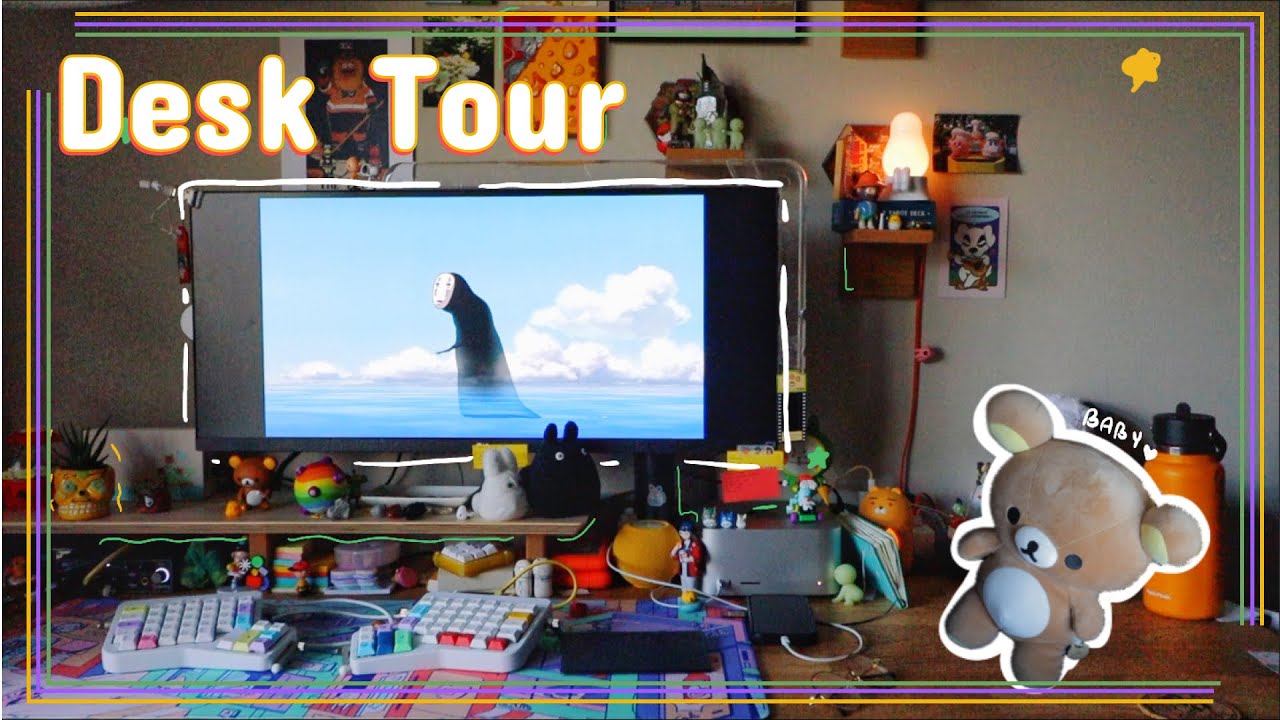 Aesthetic Desk Tour || small space, productive, functional, maximalist