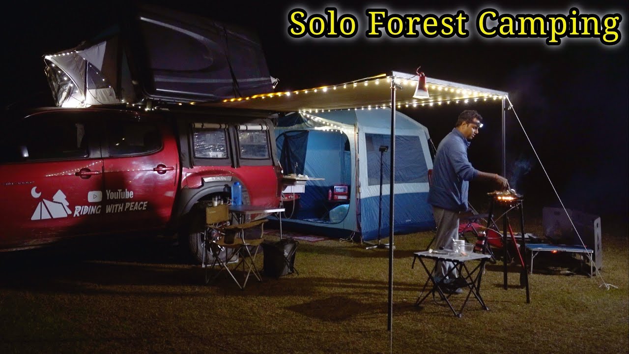 Solo Camping in Forest with Cozy Camping Setup | Forest Camping in India