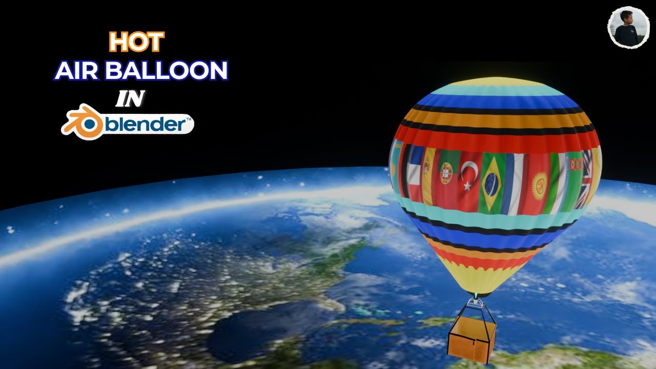 Blender Lesson | How to make a Hot Air Balloon in BLENDER?