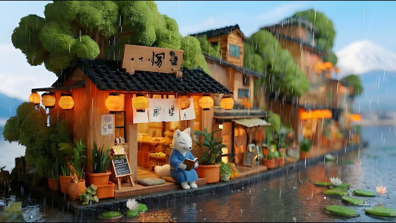 Rainy Lofi Jazz –Cozy Relaxing Beats with Rain Sounds for Focus & Relaxation 🌧️