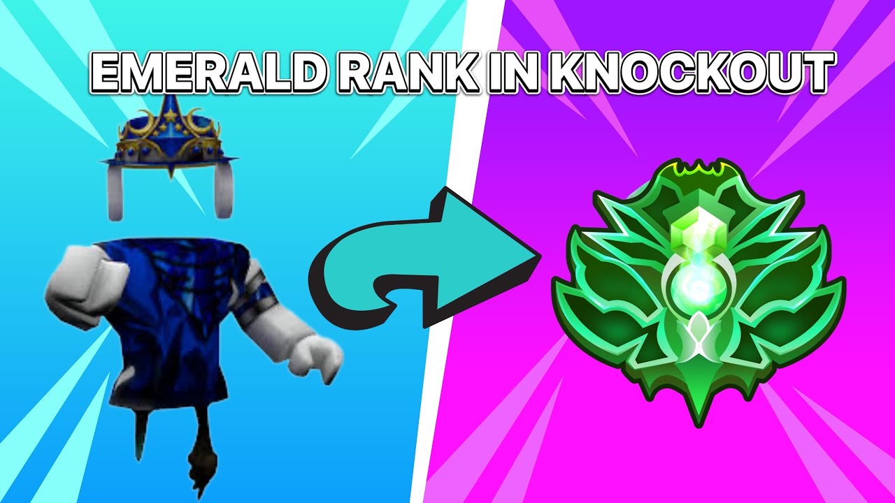 I GOT EMERALD RANK IN ROBLOX KNOCKOUT
