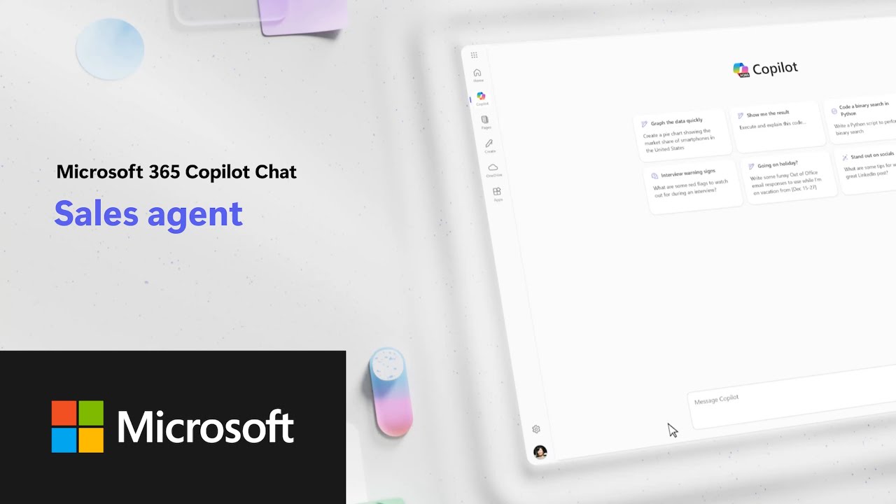 Microsoft 365 Copilot Chat - Sales agent demo