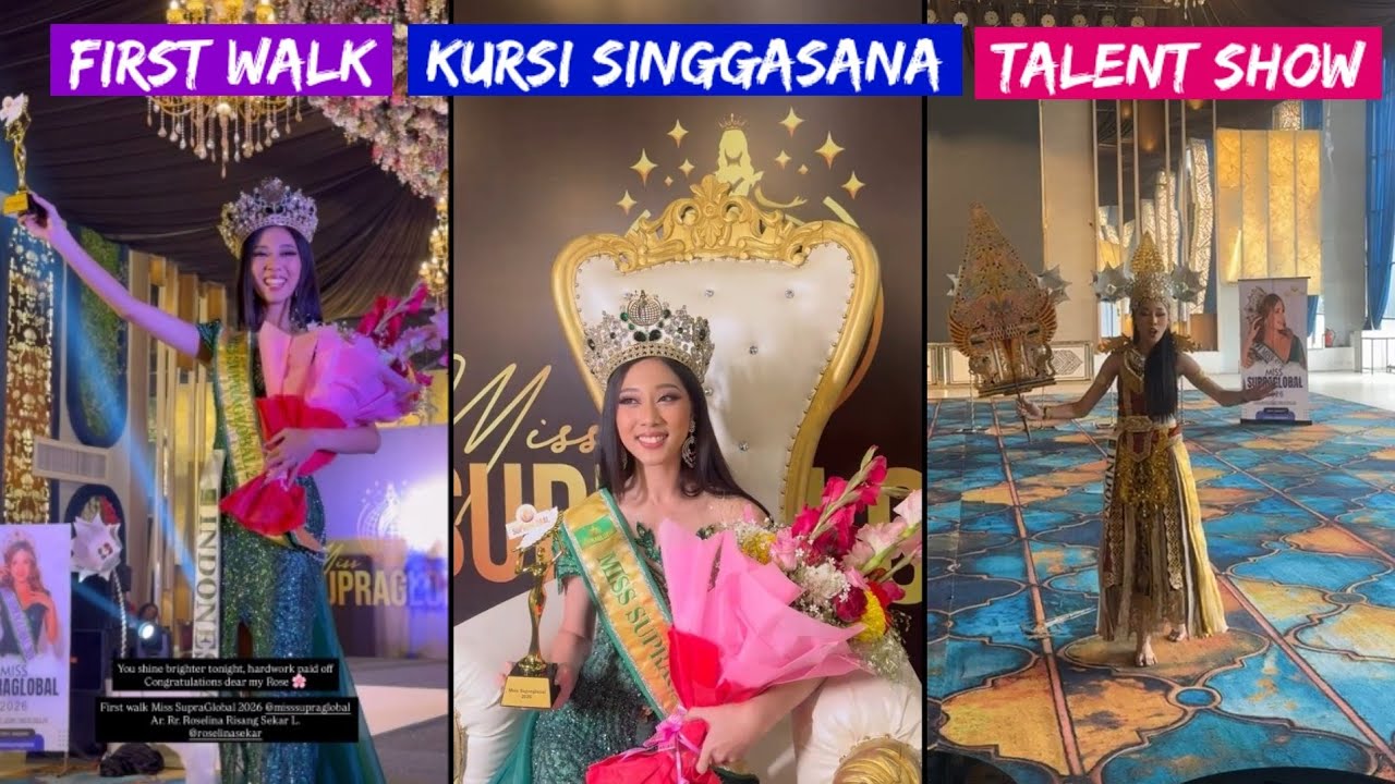 TUHKAN INDONESIA MENANG..Roselina Sekar Berhasil Jadi Winner Miss Supraglobal 2026