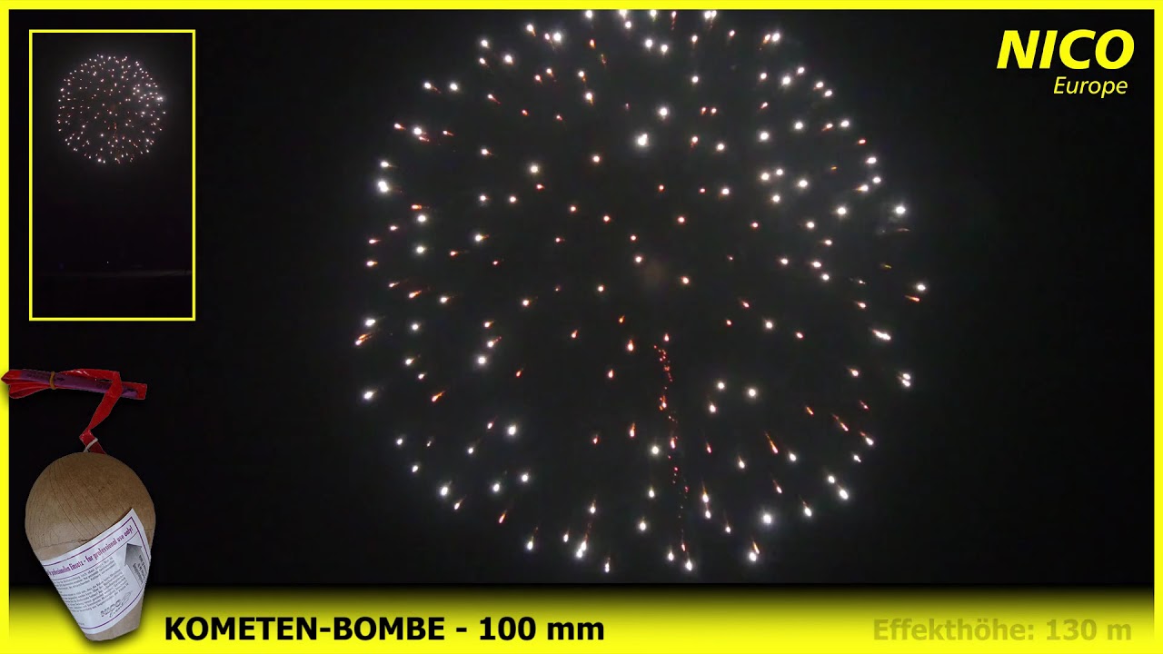 NICO Europe - Kometenbomben-Sortiment, 100 mm, 4-fach sortiert