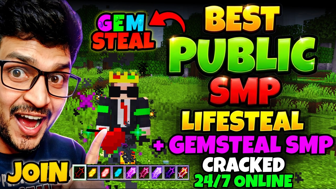 New Public Lifesteal + Gemsteal SMP Minecraft | 1.21 Best Public Server Cracked 24/7 Online❤️