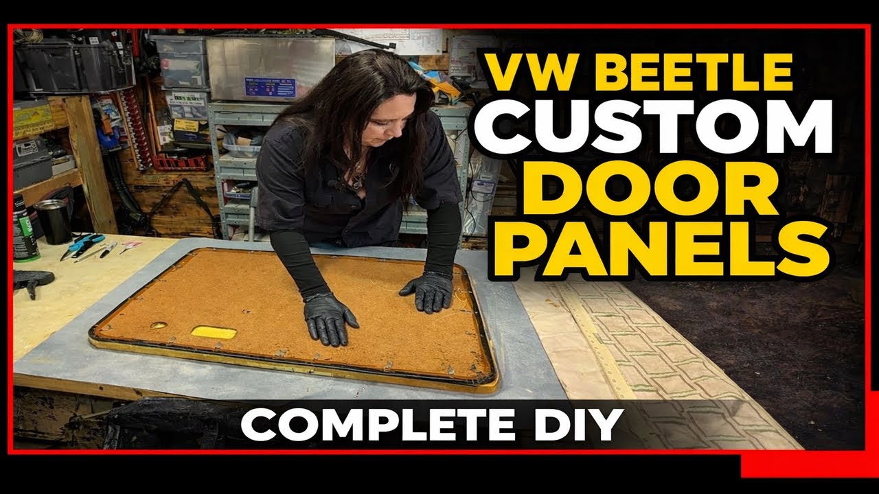 MAKING CUSTOM CAR DOOR PANELS - EASY HOW TO DIY - VW BEETLE DIY CHANNEL #vwbeetle #classiccars