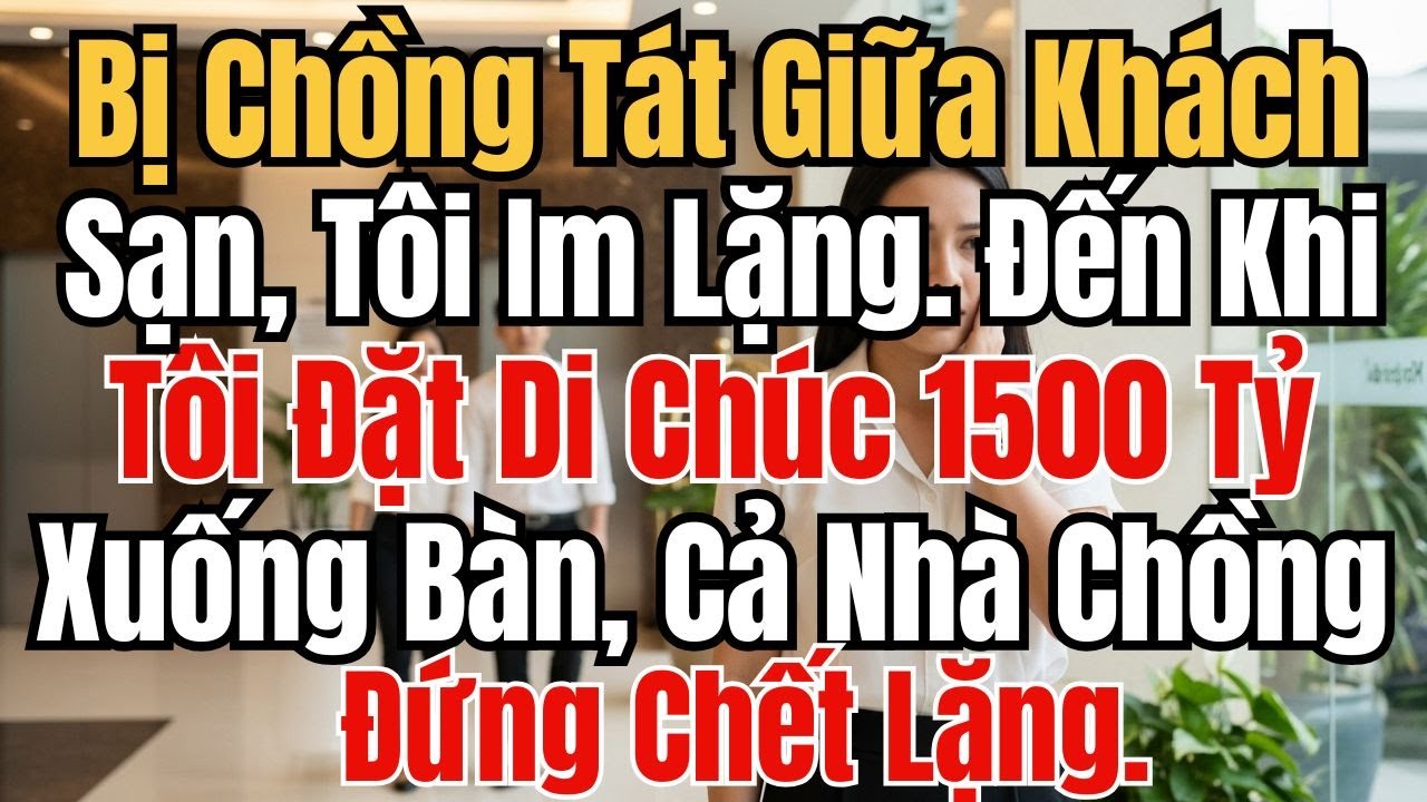 Bị Chồng Tát Giữa Khách Sạn, Tôi Im Lặng. Đến Khi Tôi Đặt Di Chúc 1500 Tỷ Xuống Bàn, Cả Nhà Chồng Đứ