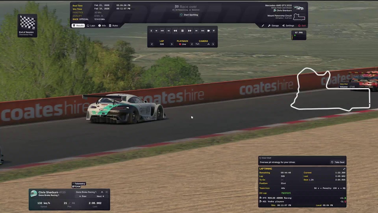GBR iRacing - Bathrust 12 hour - Bathurst - February 21, 2026