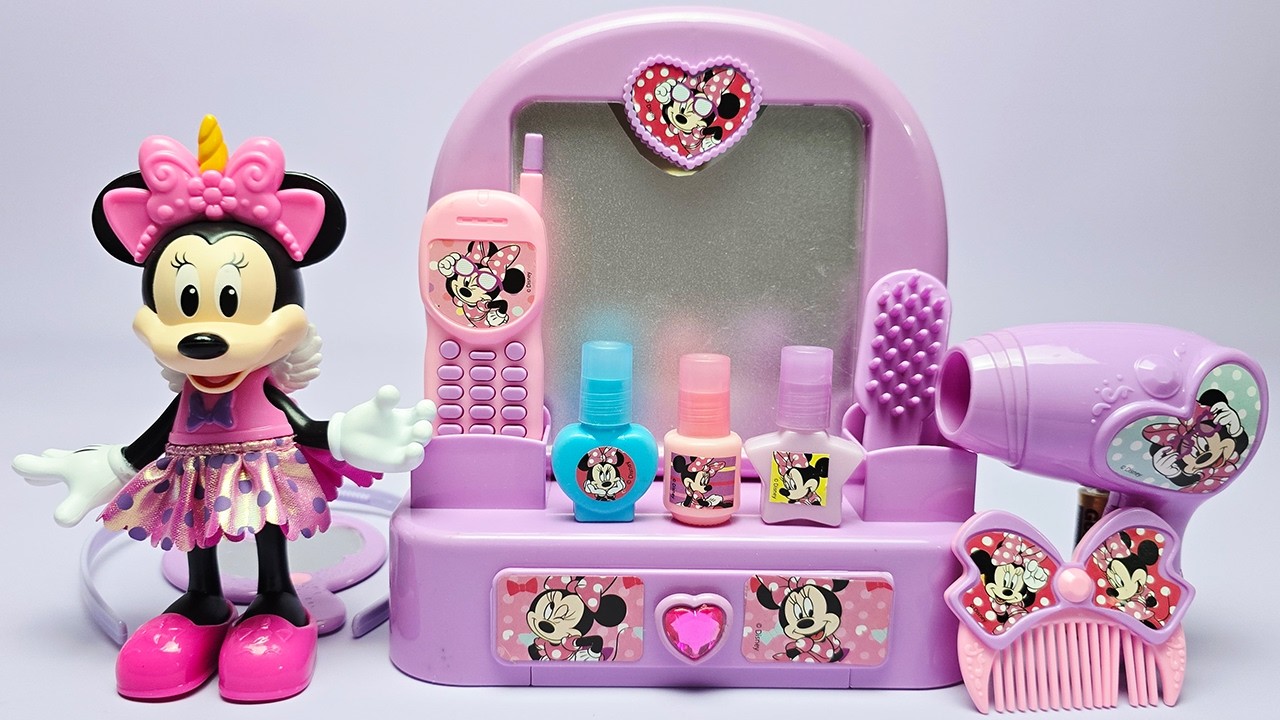 Disney Minnie Mouse Hair Styling Set Satisfying with Unboxing Compilation Toys ASMR #1063