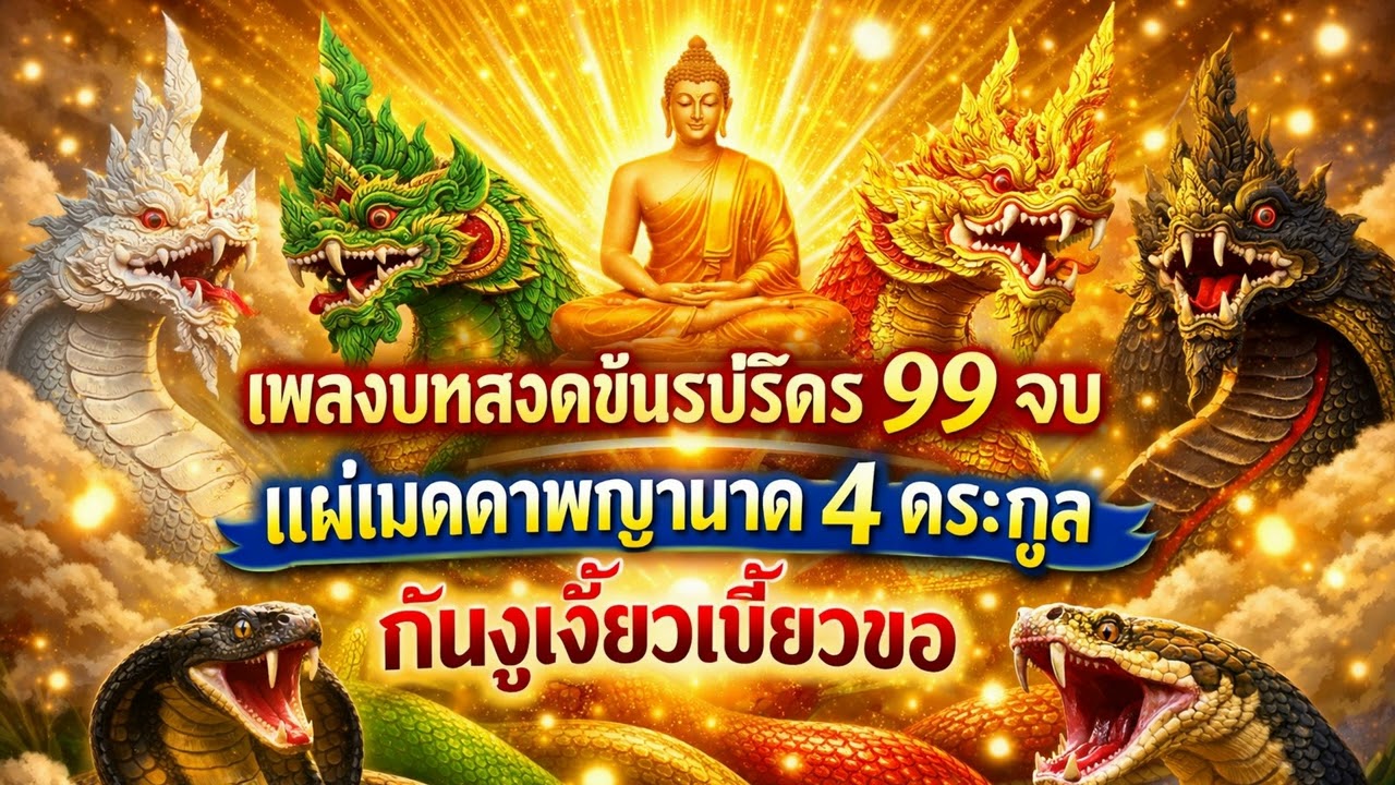 เพลงบทสวดขันธปริตร 99 จบ (วิรูปักเข) แผ่เมตตาพญานาค 4 ตระกูล กันงูเงี้ยวเขี้ยวขอ #99จบ