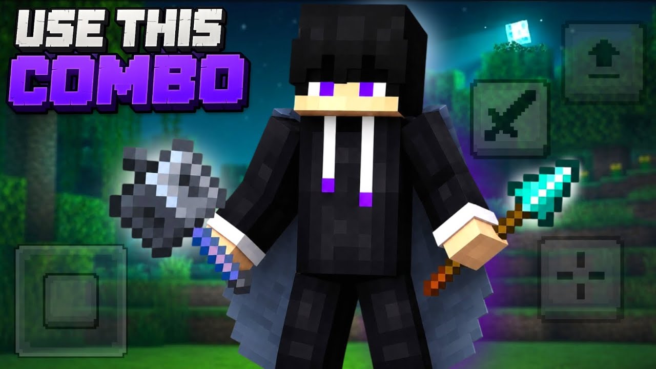 How To Use Mace + Spear Combo in MCPE | This Combo is UNSTOPPABLE 😱
