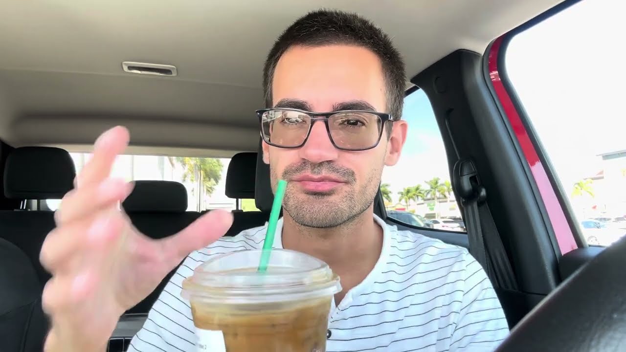 Starbucks Sandwich & Coffee In The Car & Chatting (ASMR)