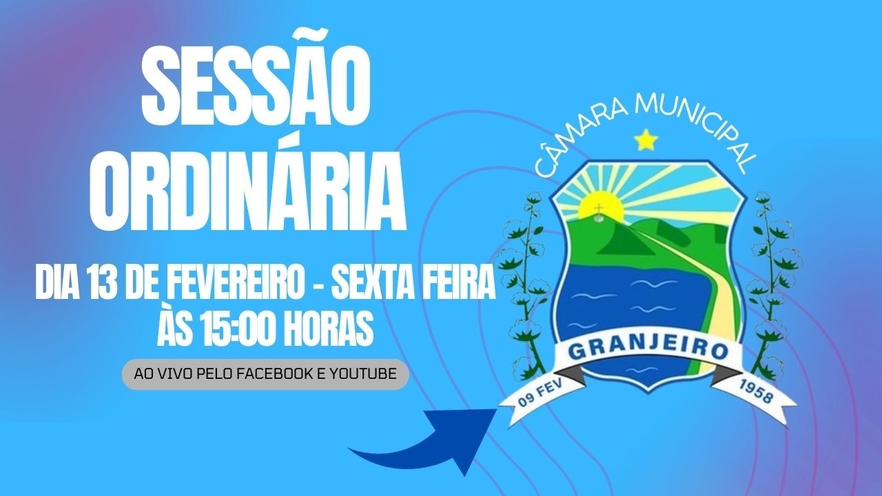1ª SESSÃO ORDINÁRIA DO 1° PERÍODO LEGISLATIVO