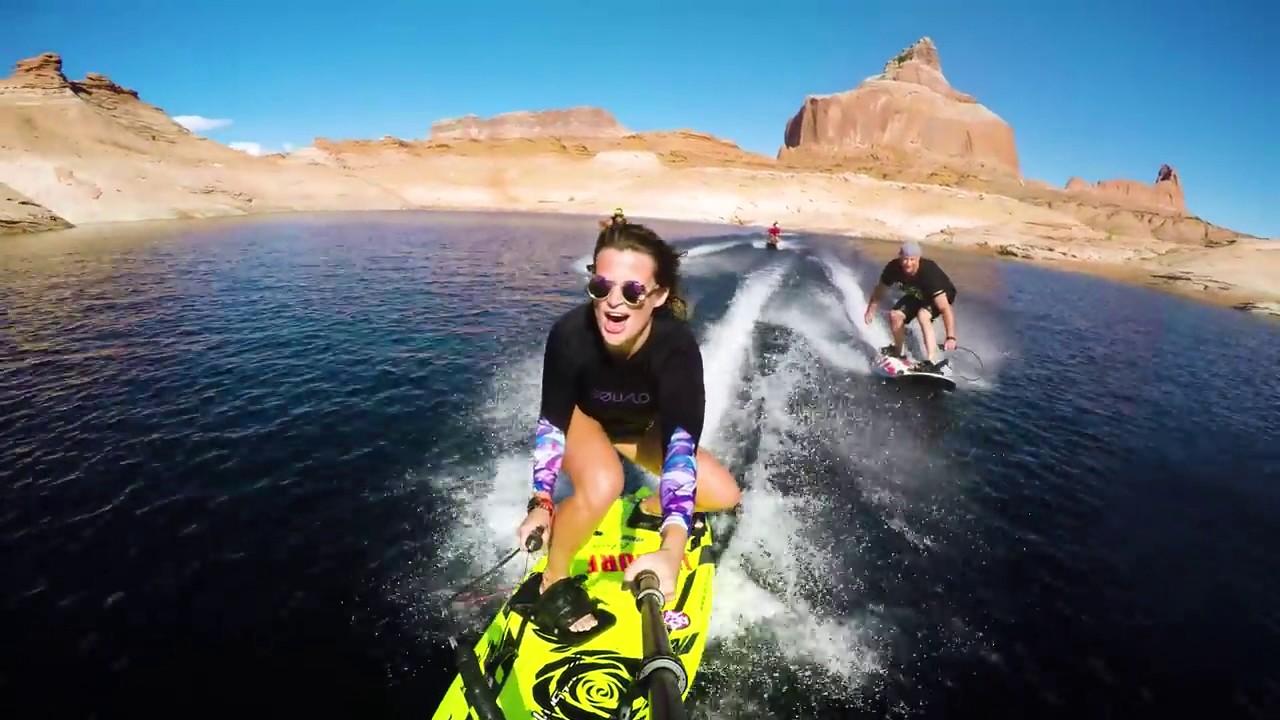 Motor Strapped to Surf Board! Jet Surf!