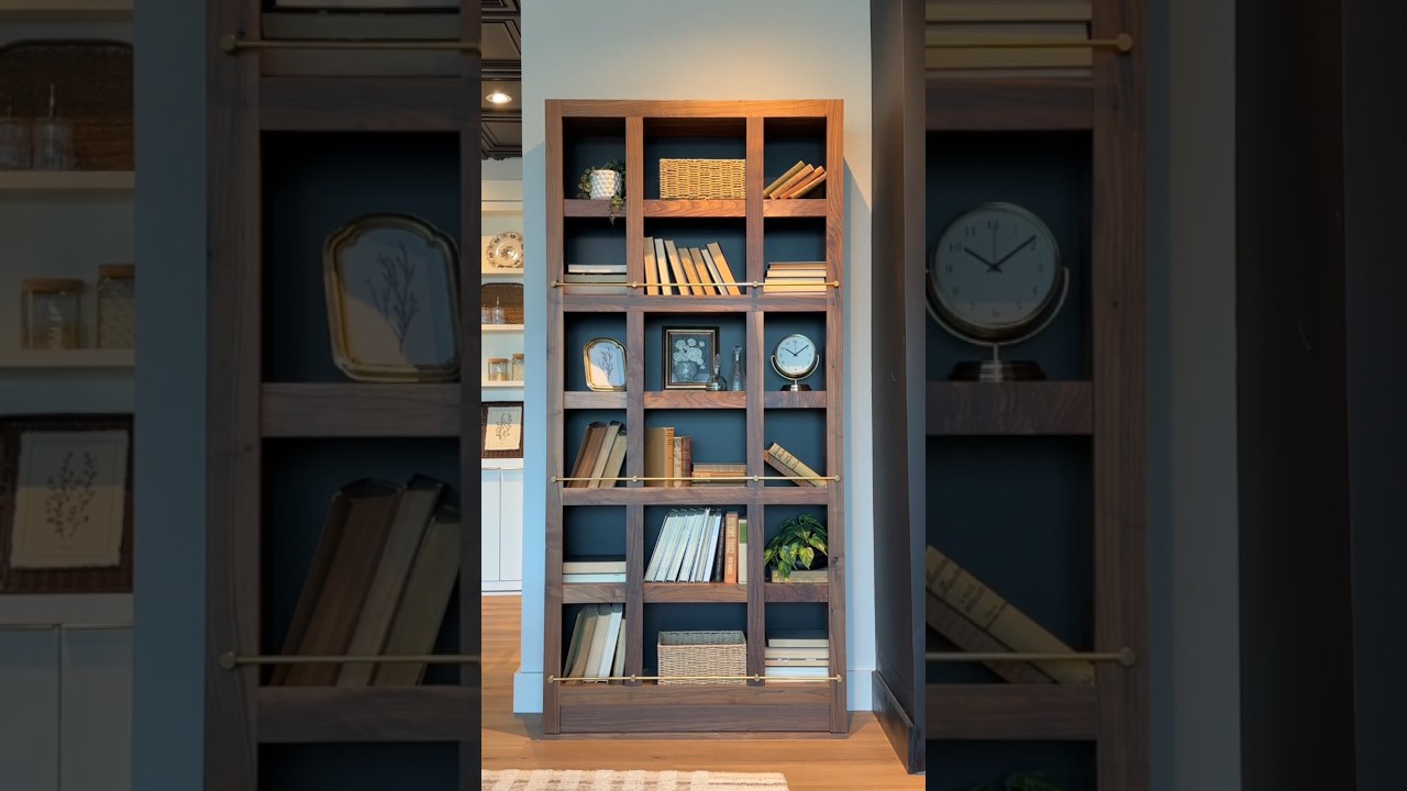A sliding Bookshelf door has never been easier to buy 🤯 With customization options #bookshelf